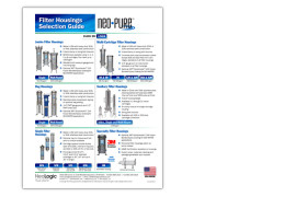 Neo-Pure Filter Housings Selection Guide